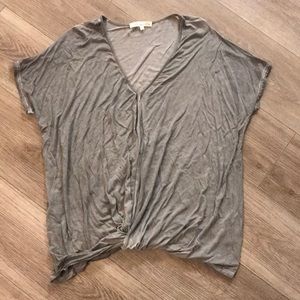 C&C California V Neck Twist Front Top szM